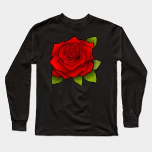 Big Red Rose Long Sleeve T-Shirt